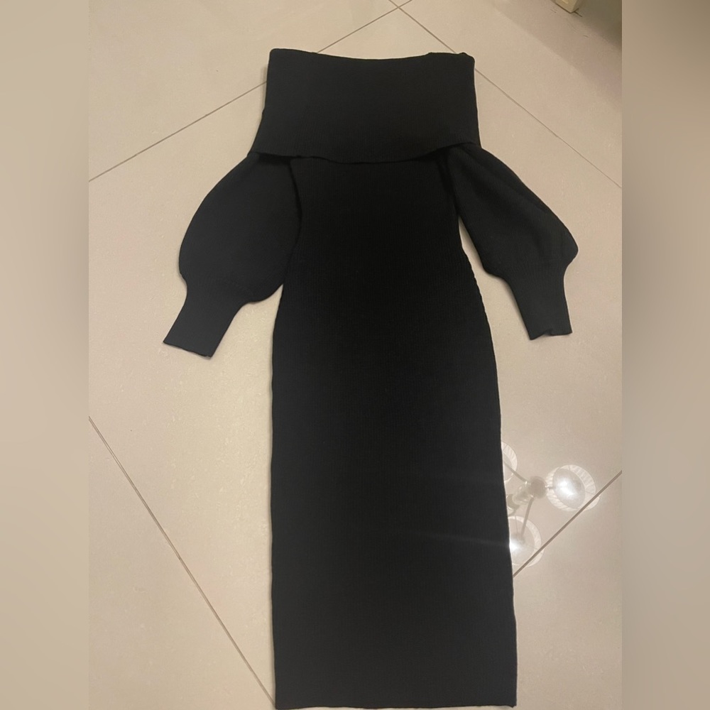 Black Pink Lily Dress